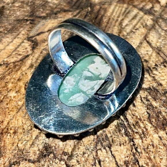 Speckled Variscite- Utahlite Rung Size 8 - Picture 5 of 6